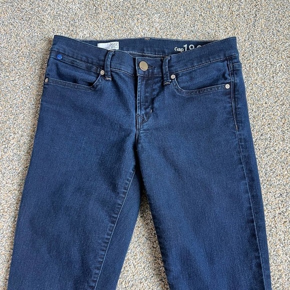 GAP Legging Jeans Low Rise Skinny Leg Dark Wash Stretch Denim Women's 26/2 - Picture 2 of 7